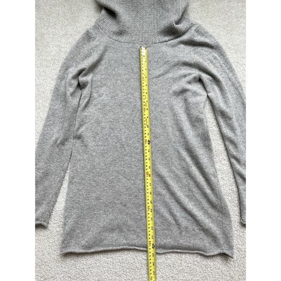 KENAR 100% Cashmere Women's Cowl Neck Sweater Gray Size M - Picture 8 of 12